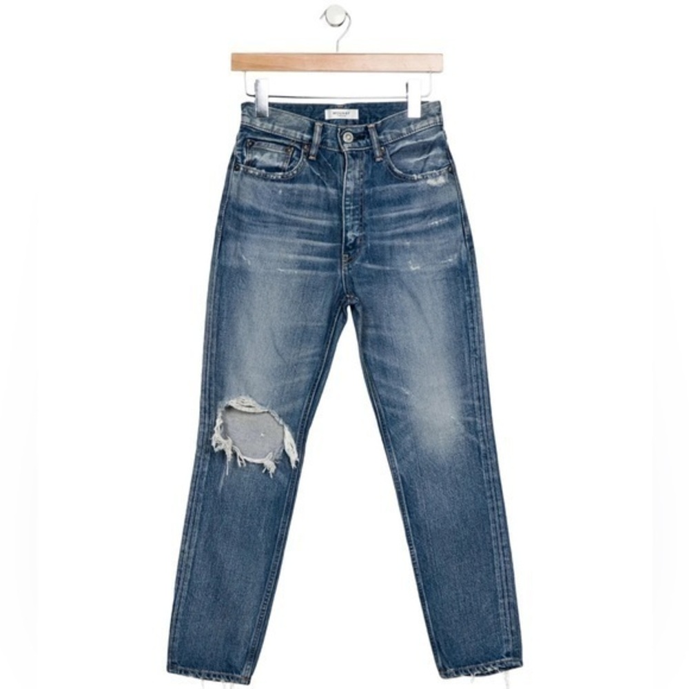 Moussy Vintage Distressed 100% Cotton Tapered Leg Jeans Women’s Size 26 2 Small